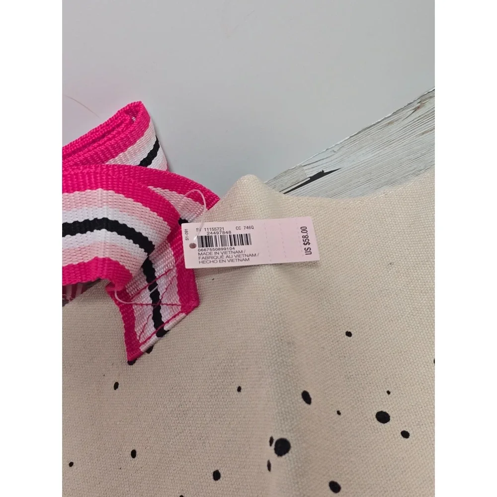 Victoria's Secret Tote Bag Large Canvas Weekender Love ‎ Beach Tassels NWT $59